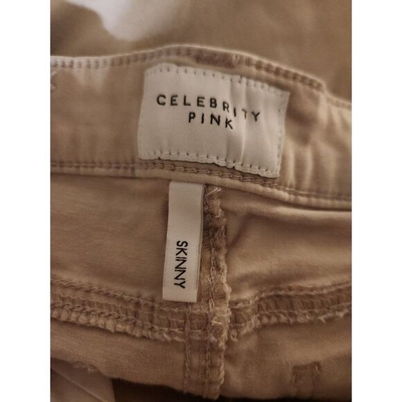 Celebrity pink skinny pants size 3/26 tan - Picture 3 of 8